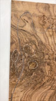 Top European Walnut Burl , 2-pcs. bookmatched 8 mm